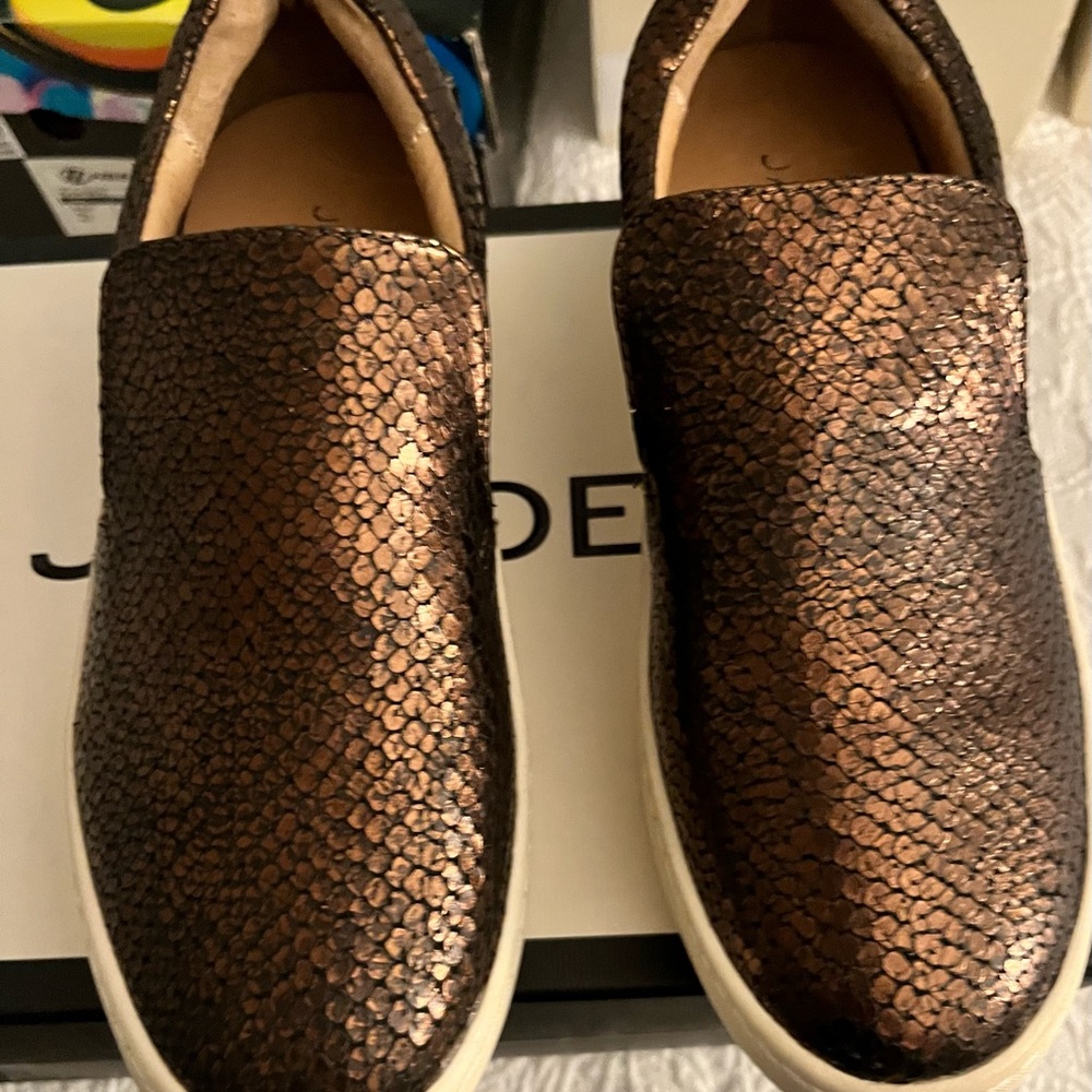 J/SLIDES Metallic Bronze Loafers